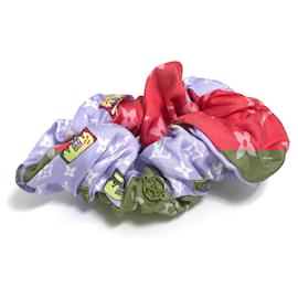 Louis Vuitton-Louis Vuitton Silk Scrunchie Set-Red,Purple