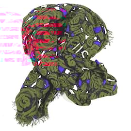 Louis Vuitton-Louis Vuitton Etoile Rock'n'Roses Stole-Red,Blue