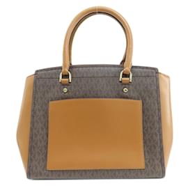 Michael Kors-Michael Kors MK Signature Tote Bag for Women-Brown,Dark brown