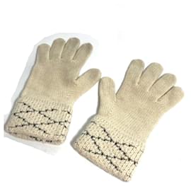 Louis Vuitton-Louis Vuitton Beige Wool Gloves-Beige