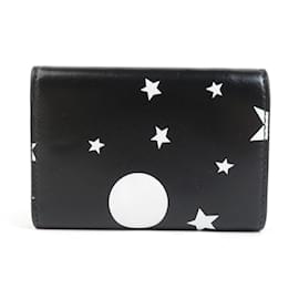 Balenciaga-Balenciaga Tri-fold Wallet in Black and White Leather-Black,White