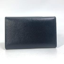 Prada-Prada M25U Black 6-Ring Key Case-Black