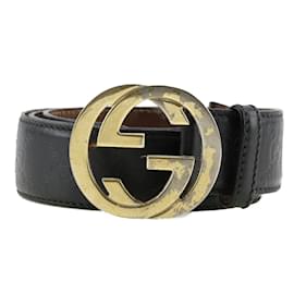 Gucci-Gucci Interlocking Belt GG 114876-Black