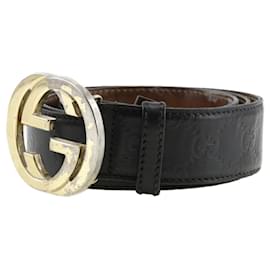 Gucci-Gucci Interlocking Belt GG 114876-Black