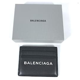 Balenciaga-Balenciaga Black Leather Card Case-Black