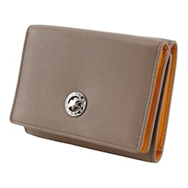 Autre Marque-Hunting World Tri-Fold Leather Wallet-Brown,Orange