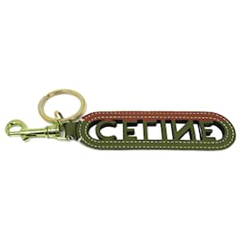 Céline-Celine Punching Key Ring Charm-Brown