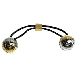 Louis Vuitton-Louis Vuitton Metal Elastic Scrunchie-Black,Golden