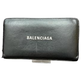 Balenciaga-Portefeuille long rond Balenciaga 551935 pour hommes-Noir