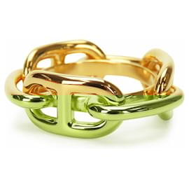 Hermès-Hermes Gold Plated Scarf Ring-Golden