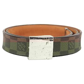 Louis Vuitton-Louis Vuitton Damier Ebene Canvas Belt-Brown