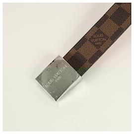 Louis Vuitton-Ceinture en toile Damier Ebene Louis Vuitton-Marron