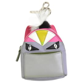 Fendi-Fendi Pink Fur Handbag Charm-Pink
