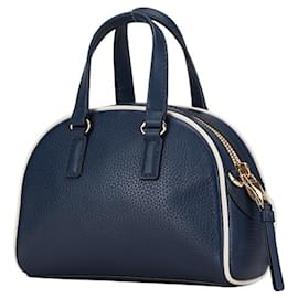 Michael Kors-Michael Kors Navy Leather Handbag-Navy blue