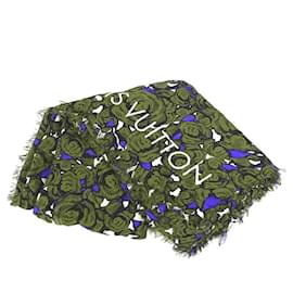 Louis Vuitton-Louis Vuitton Etoile Rock'n Roses Stole-Red,Blue