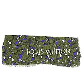 Louis Vuitton-Louis Vuitton Etoile Rock'n Roses Stole-Red,Blue