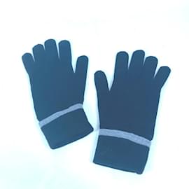Louis Vuitton-Louis Vuitton Men's Wool Gloves-Brown,Black