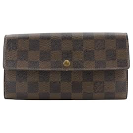 Louis Vuitton-Louis Vuitton Damier Canvas Long Wallet-Brown