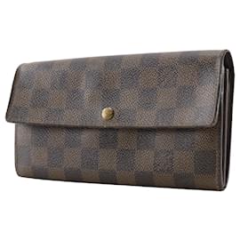 Louis Vuitton-Louis Vuitton Damier Canvas Long Wallet-Brown