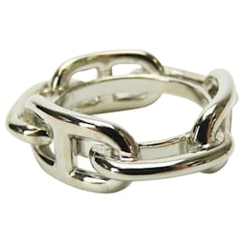 Hermès-Anneau de foulard en argent Hermes Chaine d'Ancre-Argenté