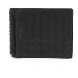 Bottega Veneta-Bottega Veneta Intrecciato Money Clip Wallet-Black