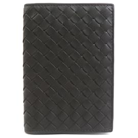 Bottega Veneta-Bottega Veneta Intrecciato Leather Notebook Cover-Brown