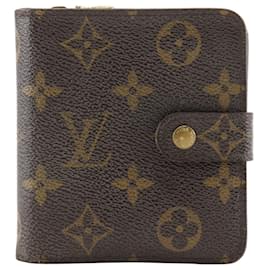 Louis Vuitton-Louis Vuitton Compact Zip Bi-fold Wallet-Brown,Monogram