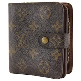 Louis Vuitton-Louis Vuitton Compact Zip Bi-fold Wallet-Brown,Monogram