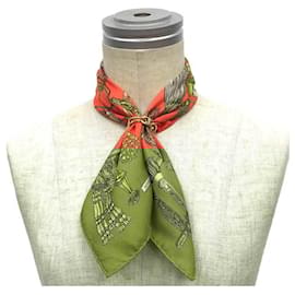 Hermès-Hermes Silk Scarf in Orange-Orange