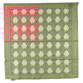 Gucci-Gucci GG Snake Geometric Scarf-Pink,Multiple colors,Golden