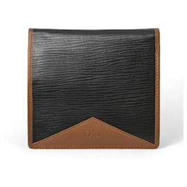 Christian Dior-Christian Dior Men's Bi-fold Wallet-Brown,Black