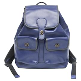 Coach-Sac à dos en cuir pour homme Coach Heritage C2902-Bleu