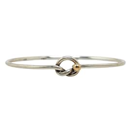 Tiffany & Co-Pulseira charm Love Knot da Tiffany-Prata,Dourado