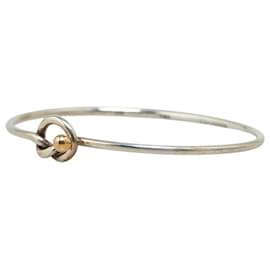 Tiffany & Co-Pulseira charm Love Knot da Tiffany-Prata,Dourado