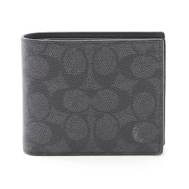 Coach Bi-fold Wallet in Coated Canvas Brown Black
