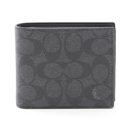 Coach-Coach Bi-fold Wallet in Coated Canvas-Brown,Black