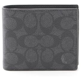 Coach-Coach Bi-fold Wallet in Coated Canvas-Brown,Black