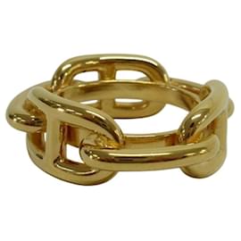 Hermès-Bague de foulard Chaine d'Ancre Hermes en or-Doré
