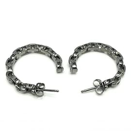 Dolce & Gabbana-Dolce & Gabbana Black and Silver Half Hoop Earrings-Black,Silvery