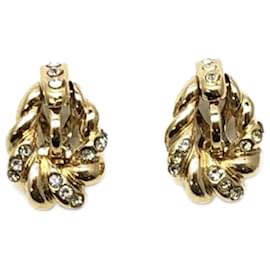 Yves Saint Laurent-Yves Saint Laurent Twisted Rhinestone Earrings-Other