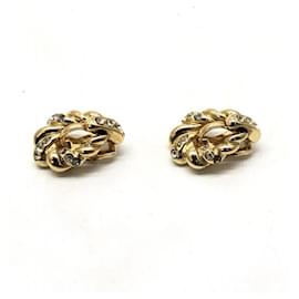 Yves Saint Laurent-Yves Saint Laurent Twisted Rhinestone Earrings-Other