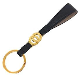 Bulgari-Bvlgari Doppiotondo Key Ring Holder-Black