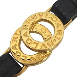 Bulgari-Bvlgari Doppiotondo Key Ring Holder-Black