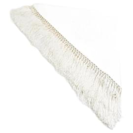 Hermès-Hermes Ivory and Silver Stole-Silvery,Cream