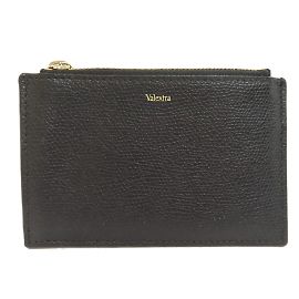 Portamonete in pelle nera Valextra Nero