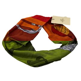 Hermès-Bandeau en soie orange Hermes-Orange