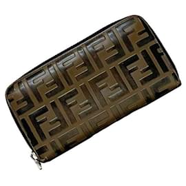 Fendi-Fendi Brown Leather Coin Purse-Brown