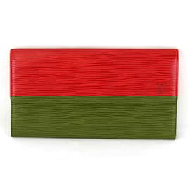 Louis Vuitton-Louis Vuitton Epi Leather Long Wallet-Red