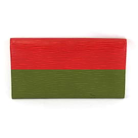 Louis Vuitton-Louis Vuitton Epi Leather Long Wallet-Red