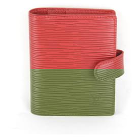 Louis Vuitton-Louis Vuitton R20077 Agenda MM Notebook Cover-Red